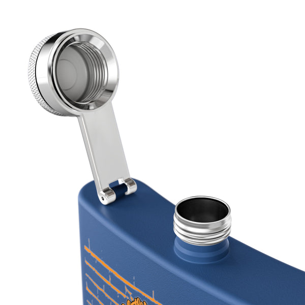 Flask, Hustle Mode - Stainless Steel 6oz (Focused Yellow Crown)