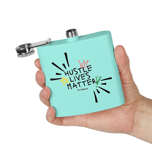 Flask, Hustle Mode - Stainless Steel 6oz (Hustle Lives Matter)
