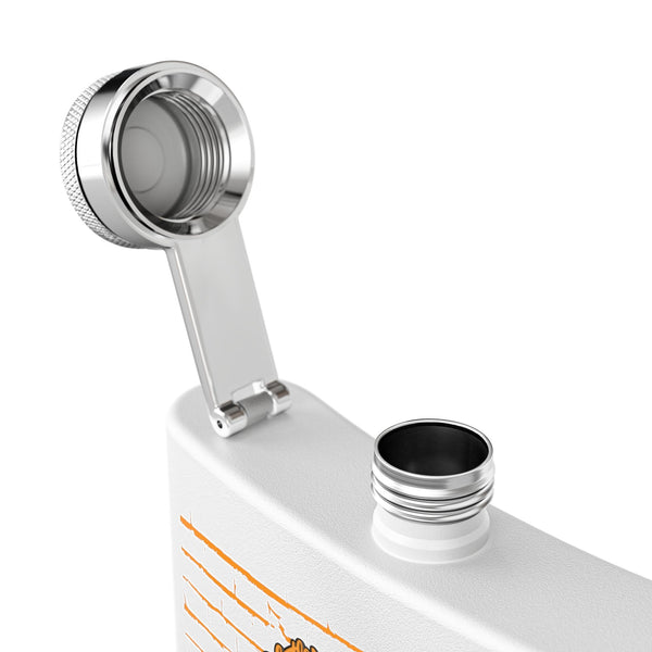 Flask, Hustle Mode - Stainless Steel 6oz (Focused Brown Crown)
