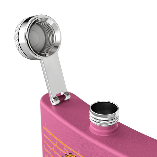 Flask, Hustle Mode - Stainless Steel 6oz (Focused Yellow Crown)