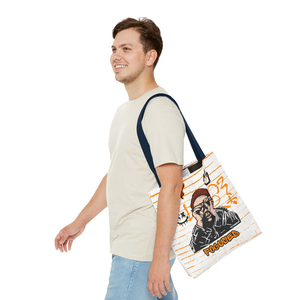 Hustle Mode Tote Bag - Focused Black Crown