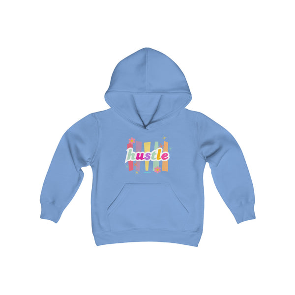 Hustle Mode (Kids) Youth Heavy Blend Hooded Hoodie - Pastel Hustle