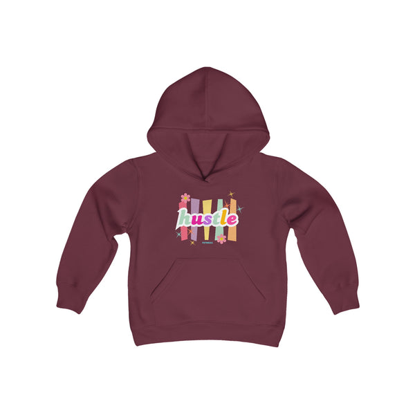 Hustle Mode (Kids) Youth Heavy Blend Hooded Hoodie - Pastel Hustle