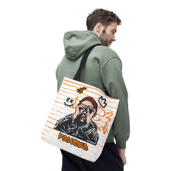 Hustle Mode Tote Bag - Focused Black Crown