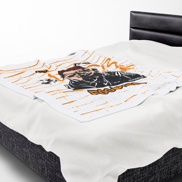 Hustle Mode Plush Blanket - Focused King's Crown (Black)