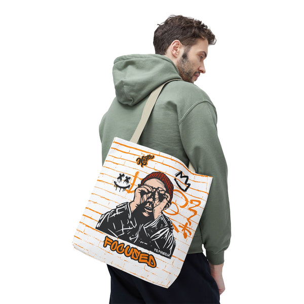 Hustle Mode Tote Bag - Focused Black Crown