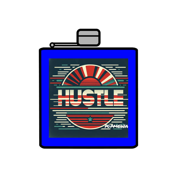 Flask, Hustle Mode - Stainless Steel 6oz (Retro Sports)