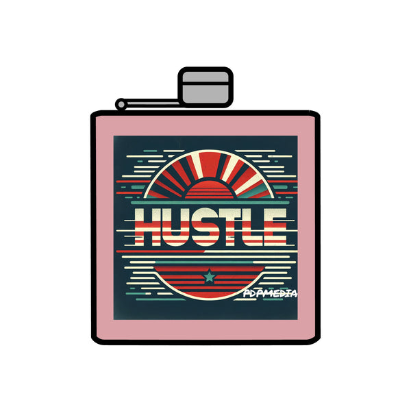 Flask, Hustle Mode - Stainless Steel 6oz (Retro Sports)