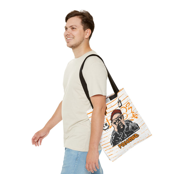 Hustle Mode Tote Bag - Focused Black Crown