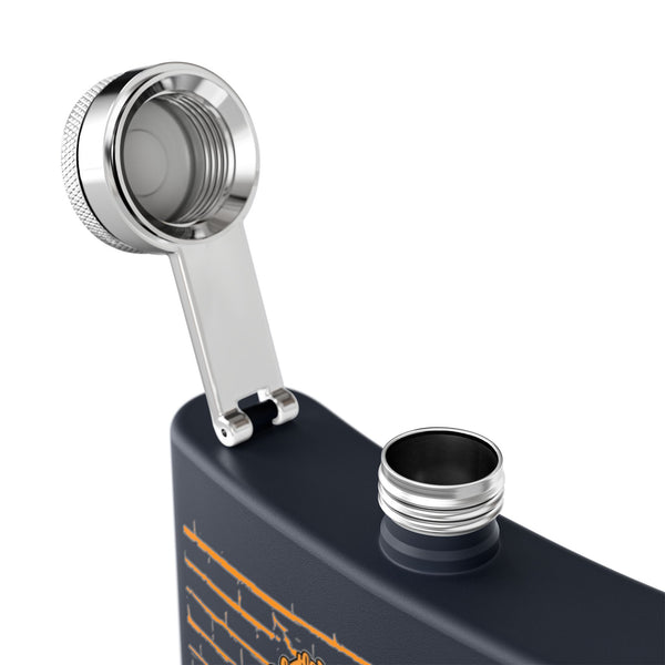Flask, Hustle Mode - Stainless Steel 6oz (Focused Brown Crown)