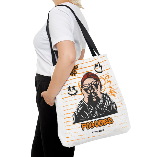 Hustle Mode Tote Bag - Focused Black Crown