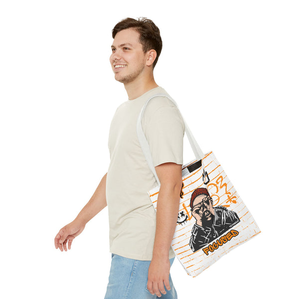 Hustle Mode Tote Bag - Focused Black Crown