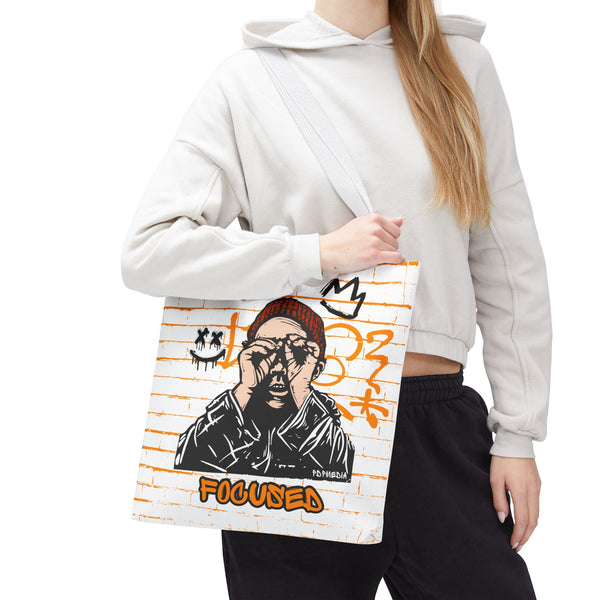 Hustle Mode Tote Bag - Focused Black Crown
