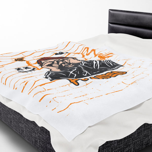 Hustle Mode Plush Blanket - Focused King's Crown (Black)