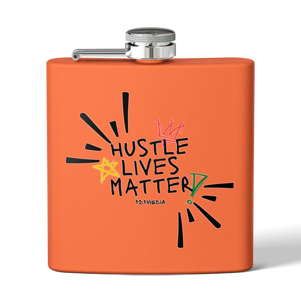 Flask, Hustle Mode - Stainless Steel 6oz (Hustle Lives Matter)