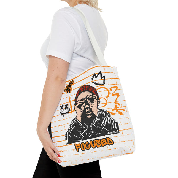 Hustle Mode Tote Bag - Focused Black Crown