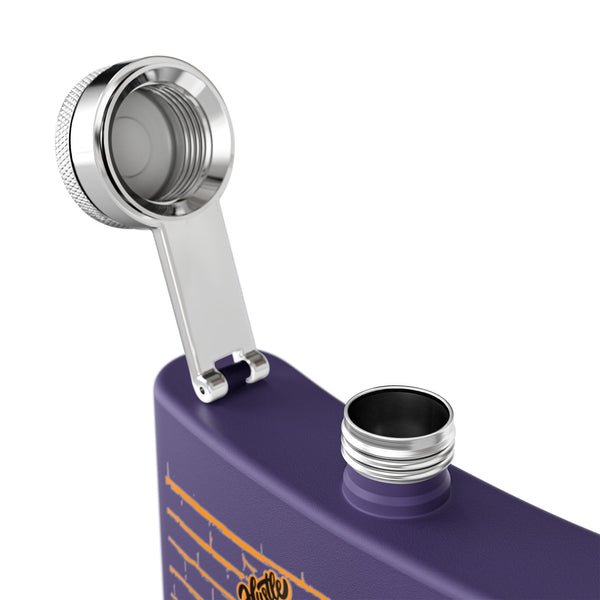 Flask, Hustle Mode - Stainless Steel 6oz (Focused Black Crown)