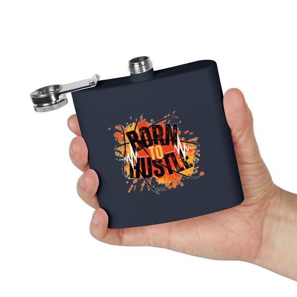 Flask, Hustle Mode - Stainless Steel 6oz (Born To Hustle)