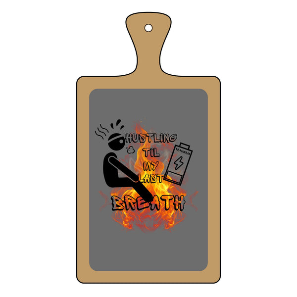Charcuterie Board - Last Breath (Engraving) - Hosting Experience Upgrade Acacia Wood Slate Cheese Lovers Entertaining Statement Piece