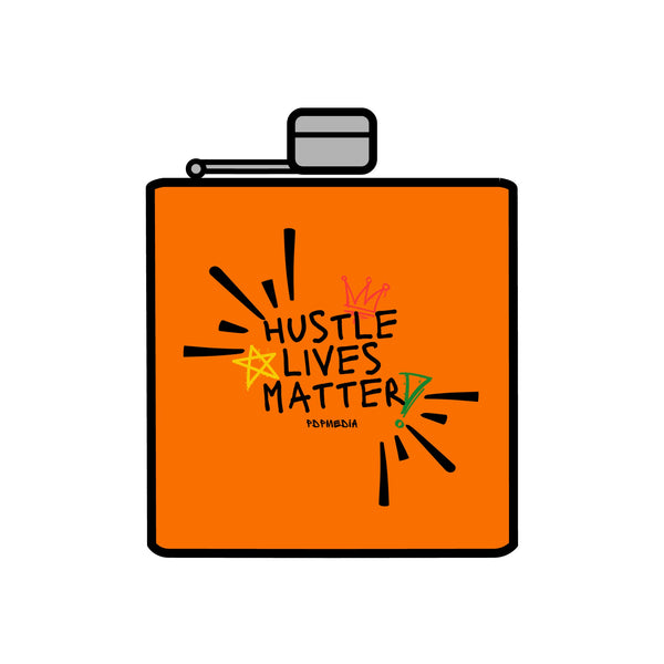 Flask, Hustle Mode - Stainless Steel 6oz (Hustle Lives Matter)