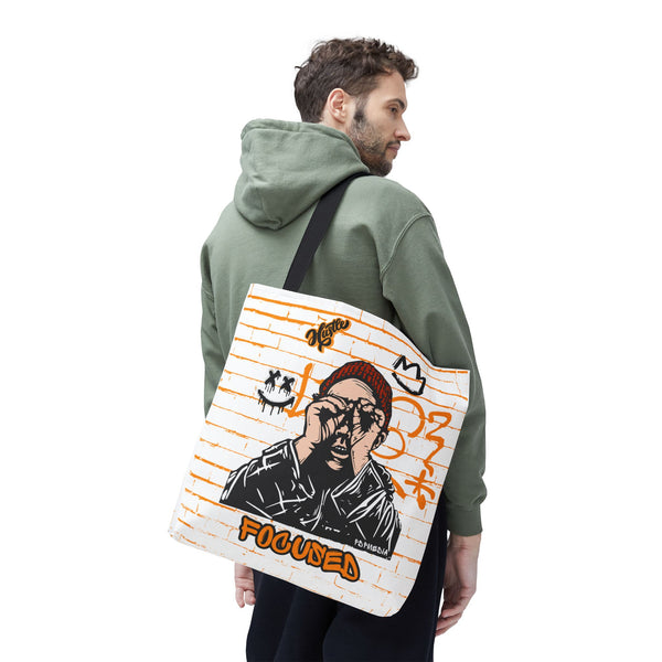 Hustle Mode Tote Bag - Focused Black Crown
