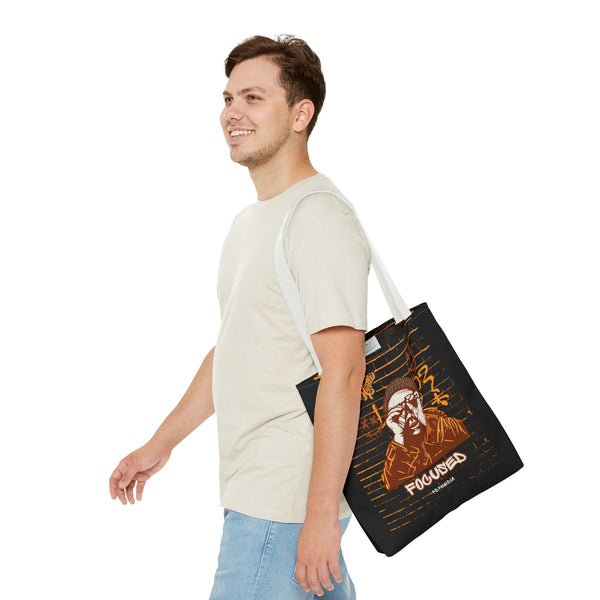 Hustle Mode Tote Bag - Focused Brown Crown