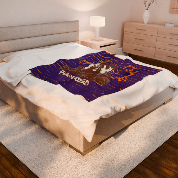 Hustle Mode Plush Blanket - Focused King's Crown (Yellow)
