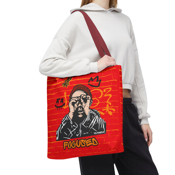 Hustle Mode Tote Bag - Focused Black Crown