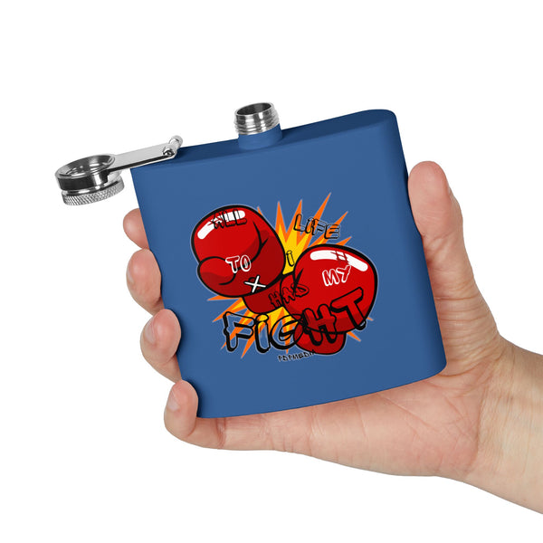 Flask, Hustle Mode - Stainless Steel 6oz (All My Life)