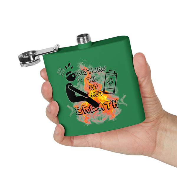 Flask, Hustle Mode - Stainless Steel 6oz (Last Breath)