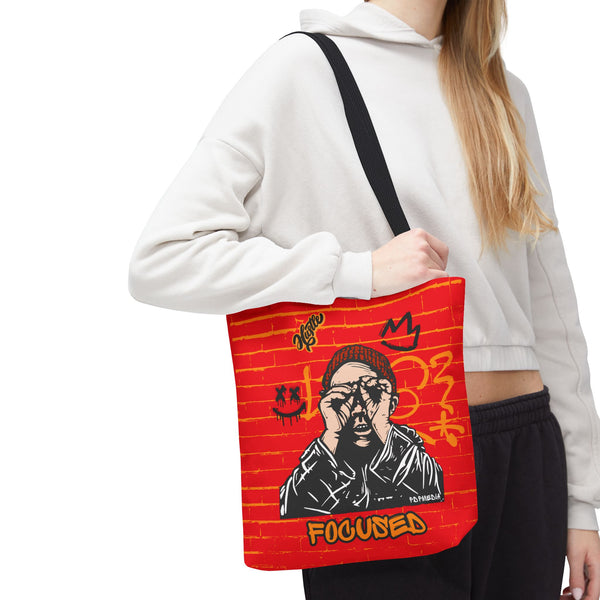 Hustle Mode Tote Bag - Focused Black Crown