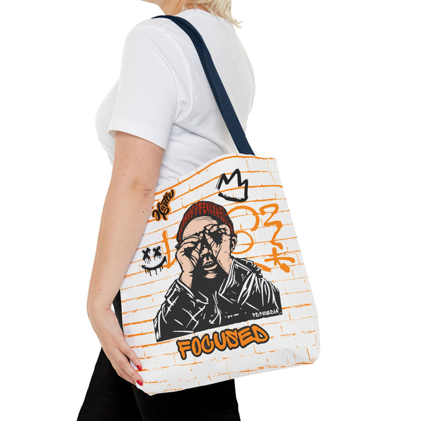 Hustle Mode Tote Bag - Focused Black Crown