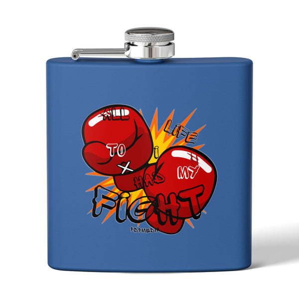 Flask, Hustle Mode - Stainless Steel 6oz (All My Life)