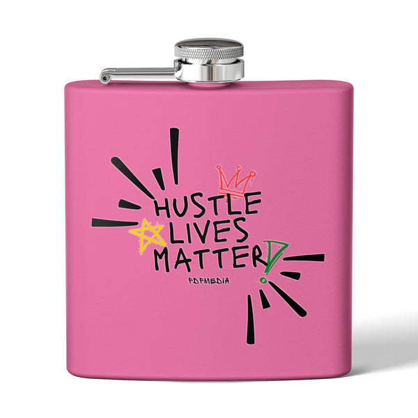 Flask, Hustle Mode - Stainless Steel 6oz (Hustle Lives Matter)
