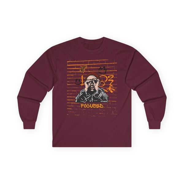 Hustle Mode Long Sleeve - Focused Black Crown