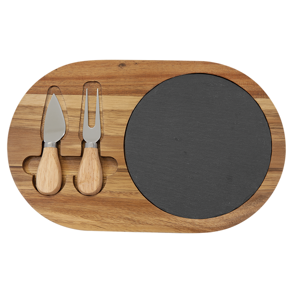 Charcuterie Board - Hustle Activated (Engraving) - Hosting Experience Upgrade Acacia Wood Slate Cheese Lovers Entertaining Statement Piece