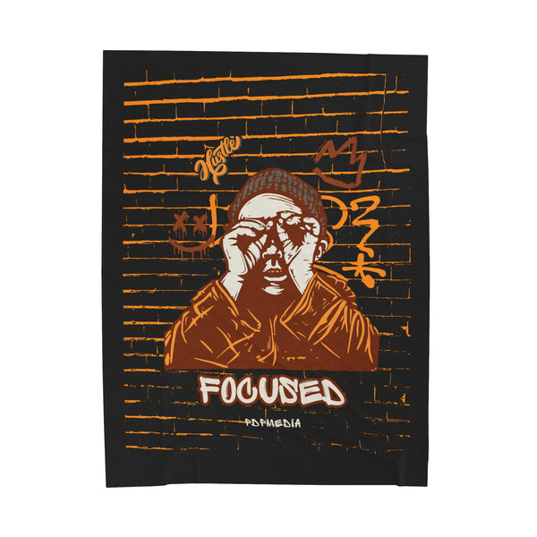 Hustle Mode Plush Blanket - Focused King's Crown (Brown)