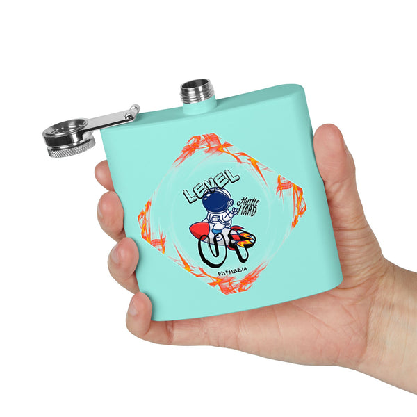 Flask, Hustle Mode - Stainless Steel 6oz (Level Up Black)