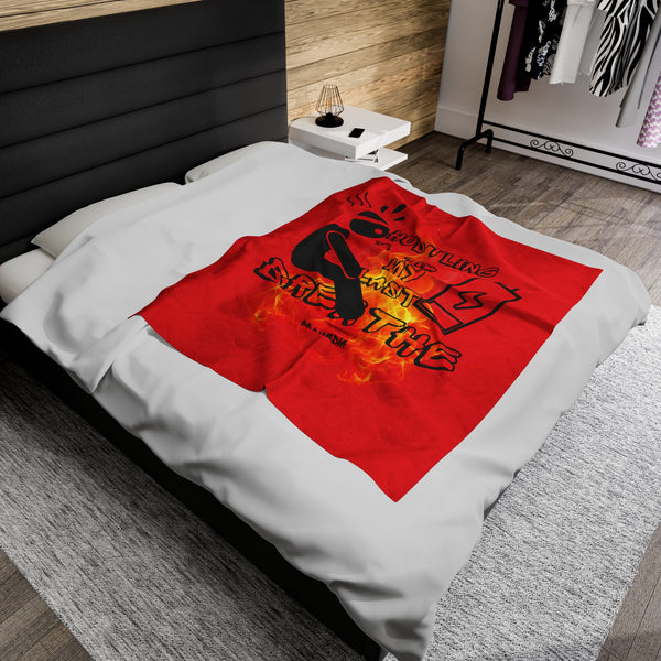 Hustle Mode Plush Blanket - Last Breathe