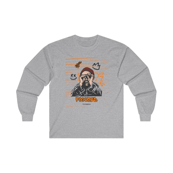 Hustle Mode Long Sleeve - Focused Black Crown