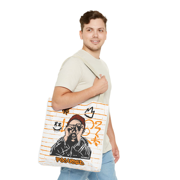 Hustle Mode Tote Bag - Focused Black Crown