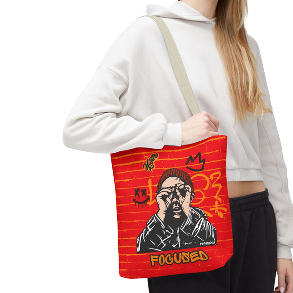 Hustle Mode Tote Bag - Focused Black Crown