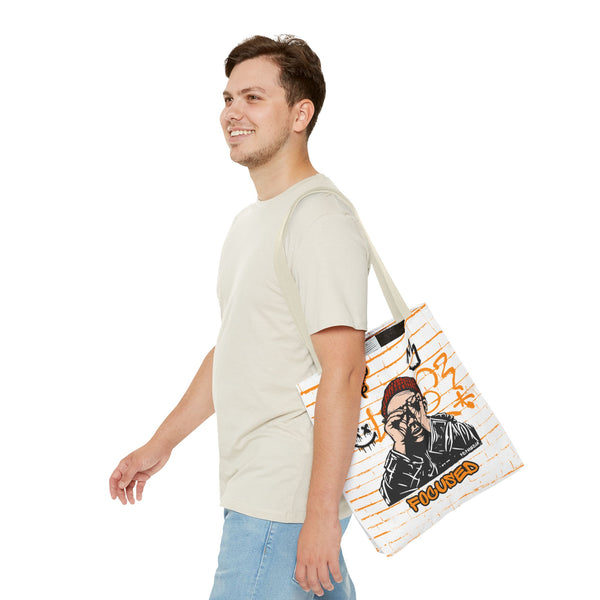 Hustle Mode Tote Bag - Focused Black Crown