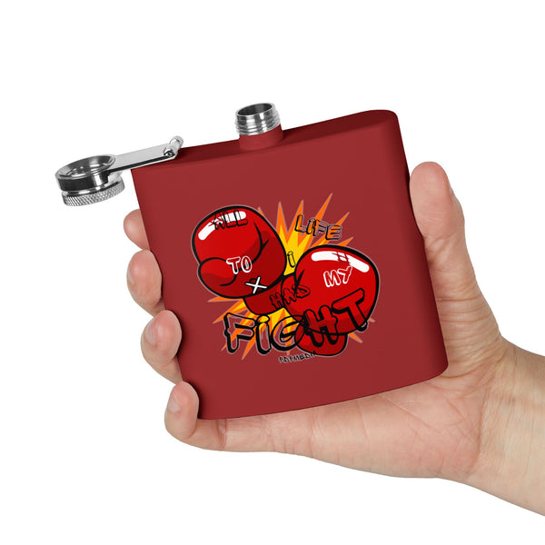 Flask, Hustle Mode - Stainless Steel 6oz (All My Life)