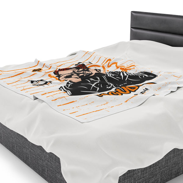 Hustle Mode Plush Blanket - Focused King's Crown (Black)