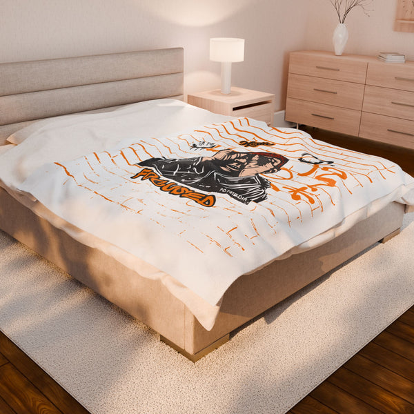 Hustle Mode Plush Blanket - Focused King's Crown (Black)