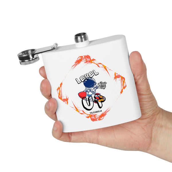 Flask, Hustle Mode - Stainless Steel 6oz (Level Up Black)