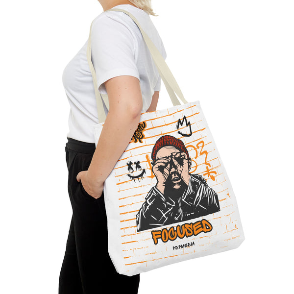 Hustle Mode Tote Bag - Focused Black Crown