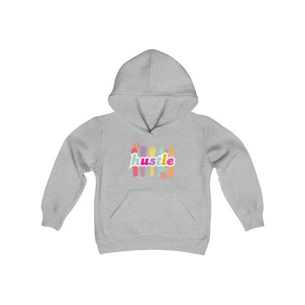 Hustle Mode (Kids) Youth Heavy Blend Hooded Hoodie - Pastel Hustle