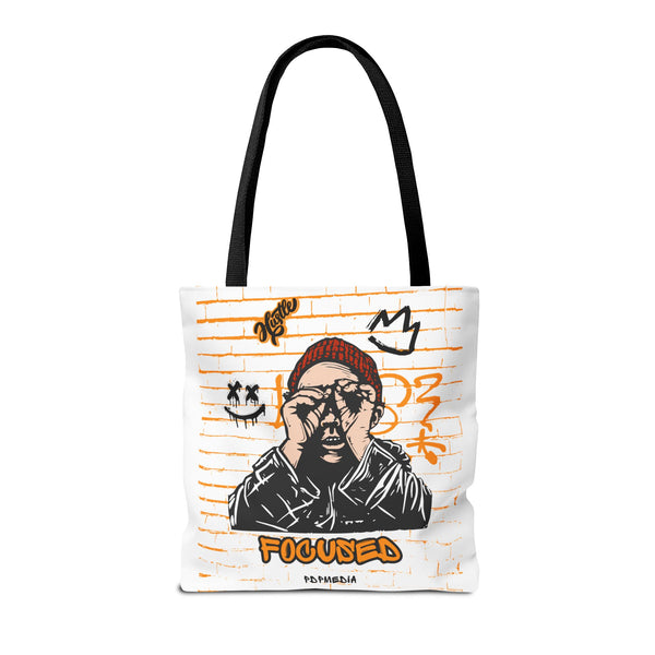 Hustle Mode Tote Bag - Focused Black Crown